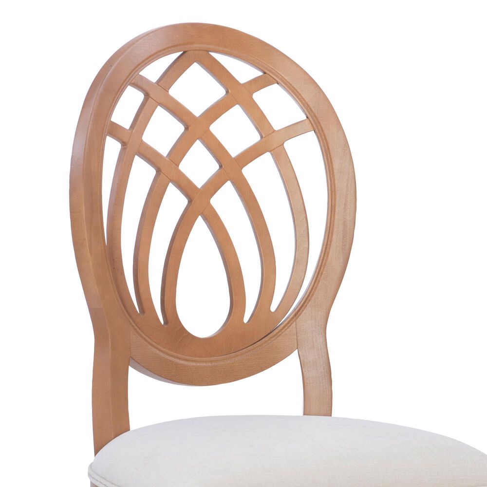 Linon Home Decor Dara Side Chair in Light Brown (Set of 2), , large