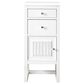 James Martin Vanities Athens 15" Left Door Cabinet in Glossy White with 3 cm White Zeus Quartz Top, , large