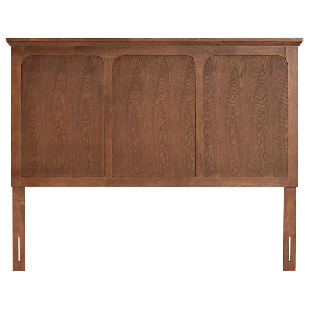 Baxton Studio Alarice Queen Panel Headboard in Ash Walnut, , large