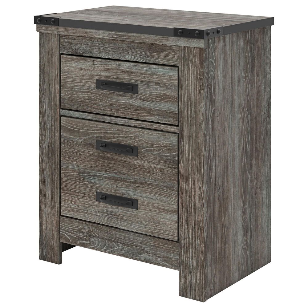 Ashley Frandern 5-Piece Twin Panel Storage Bedroom Set in Rustic Warm Gray, , large