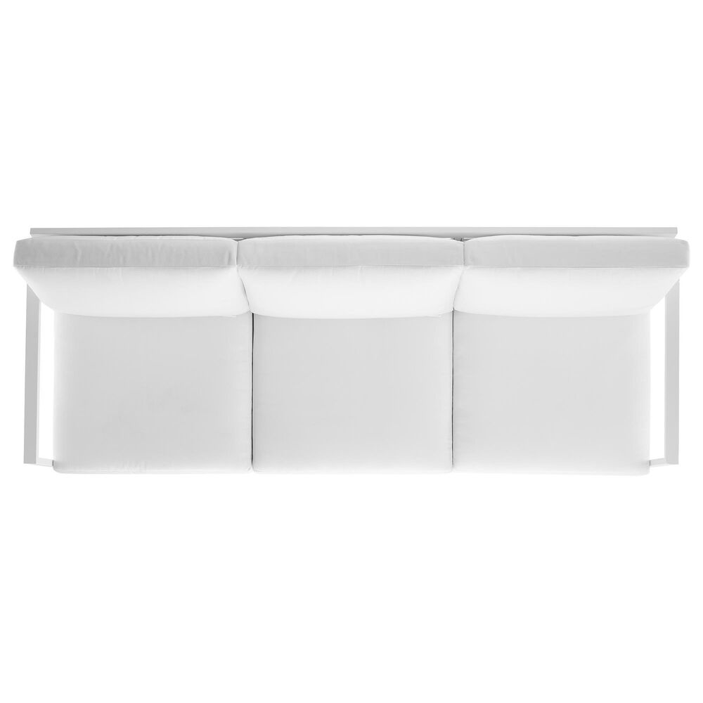 Linon Home Decor Holland Outdoor Sofa with White Cushions in White, , large
