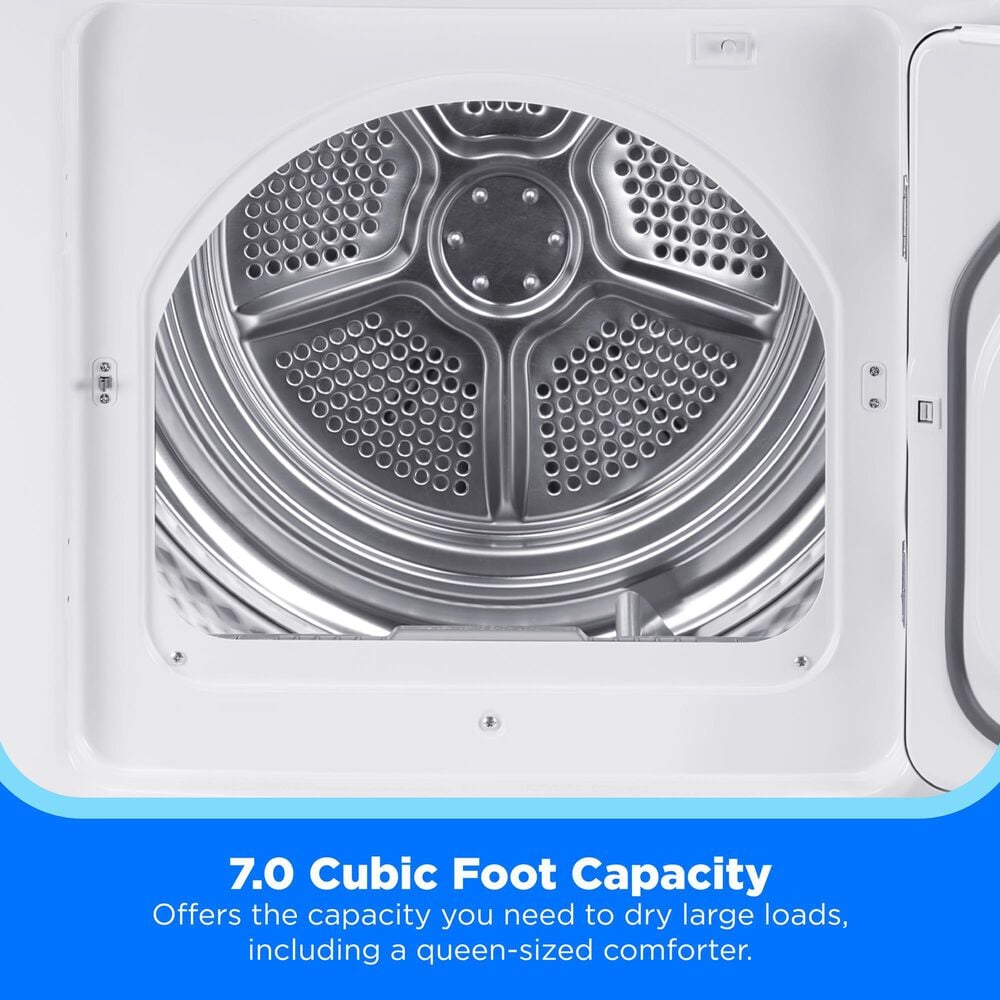 Midea 7 Cu. Ft. Front Load Gas Dryer in White, , large