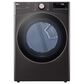 LG 7.4 Cu. Ft. Front Load Electric Dryer with TurboSteam in Black Steel, , large