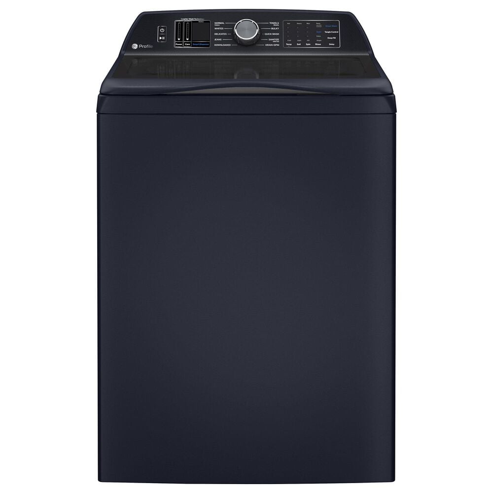 GE Profile 5.3 Cu. Ft. Top Load Agitator Washer and 7.3 Cu. Ft. Gas Dryer Laundry Pair in Sapphire Blue, , large