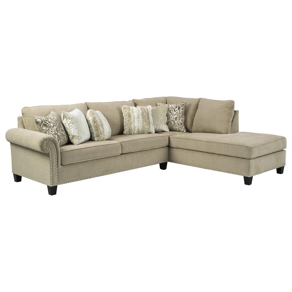 Signature Design by Ashley Dovemont 2-Piece Right Facing Sectional with Chaise in Amoret Putty, , large