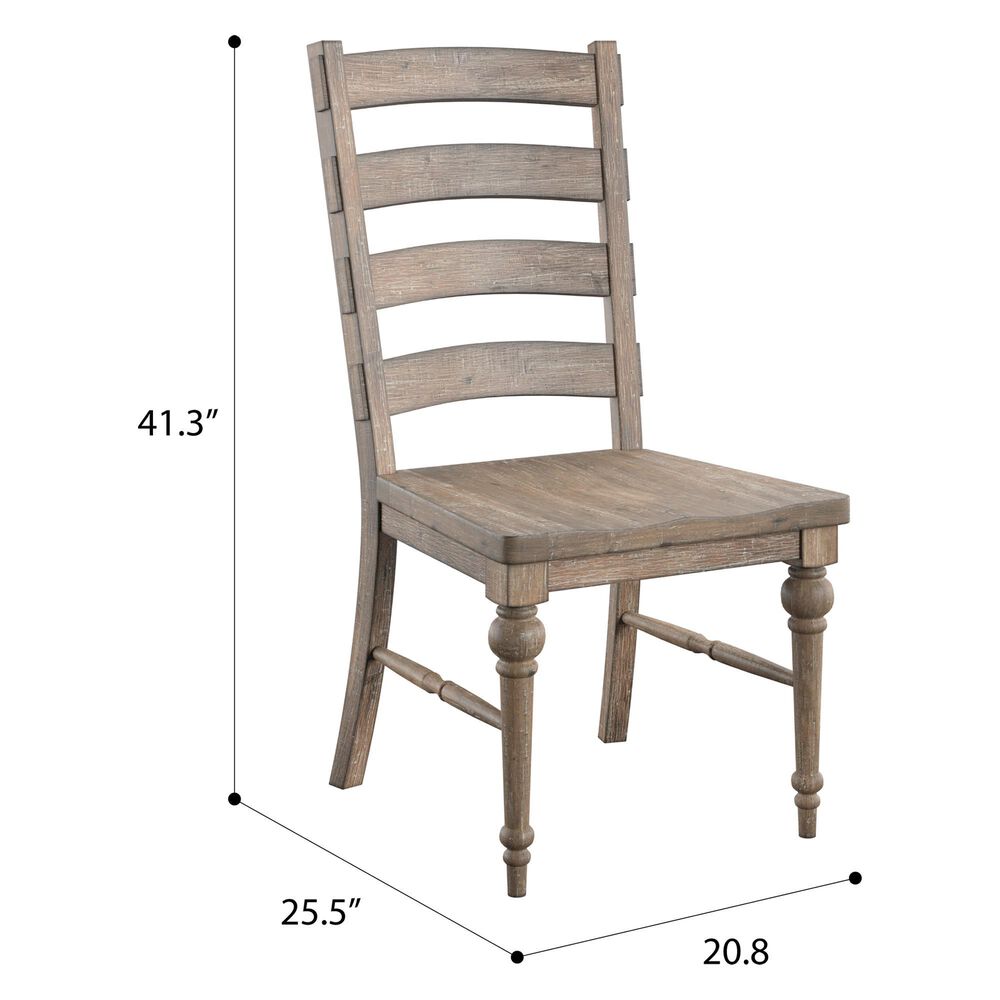 Emerald Home Furnishings Interlude Side Chair with Ladder Back in Sandstone Buff &#40;Set of 2&#41;, , large