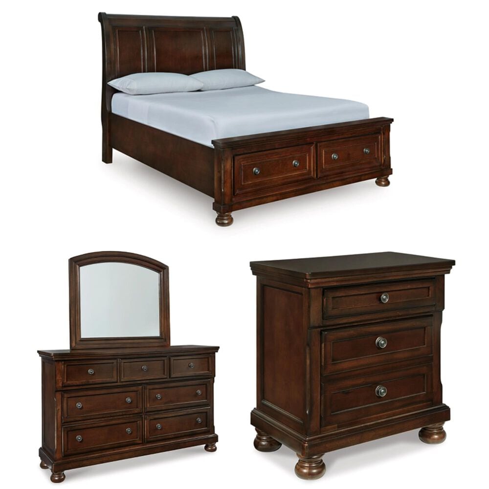 Millenium Porter 4-Piece Queen Storage Bedroom Set in Rustic Brown, , large
