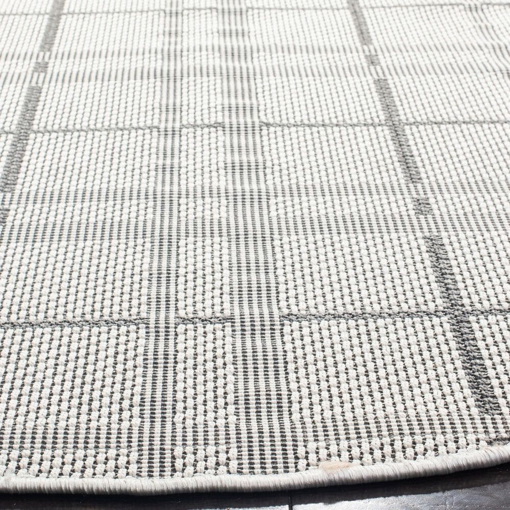 Safavieh Bermuda BMU803B 6&#39;7&quot; Round Ivory and Grey Indoor/Outdoor Area Performance Rug, , large