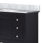 Lexora Home Dukes 84" Double Bathroom Vanity in Espresso with 2 cm White Carrara Marble Top and Rectangular Sinks, , large