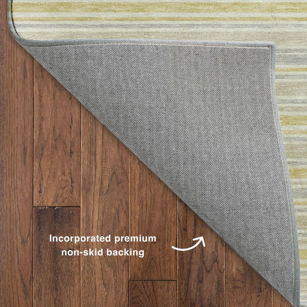 Dalyn Rug Company Soft Essentials Striped Wheat 8' Round Indoor/Outdoor Area Rug, , large