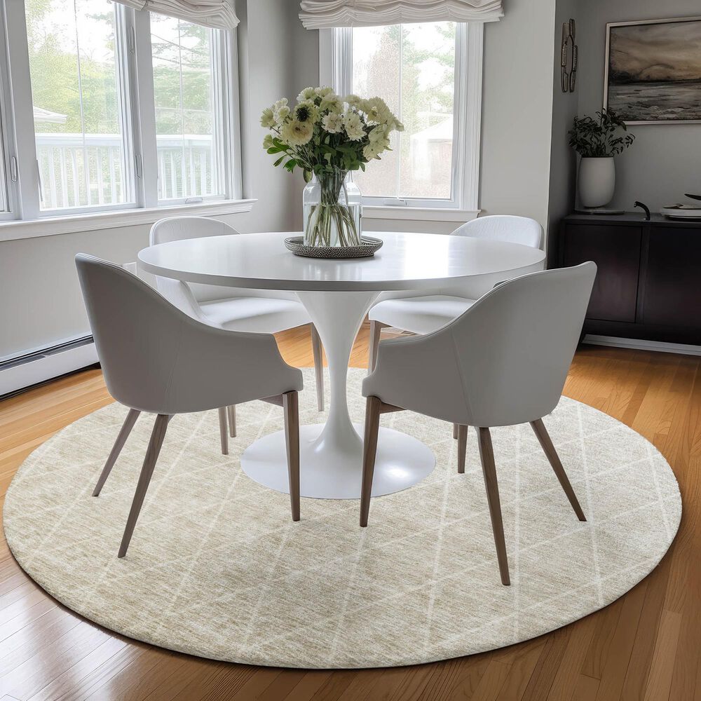 Dalyn Rug Company Lazio 8&#39; Round Taupe Area Rug, , large