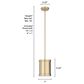 Hunter Capshaw 1-Light Pendant in Alturas Gold, , large