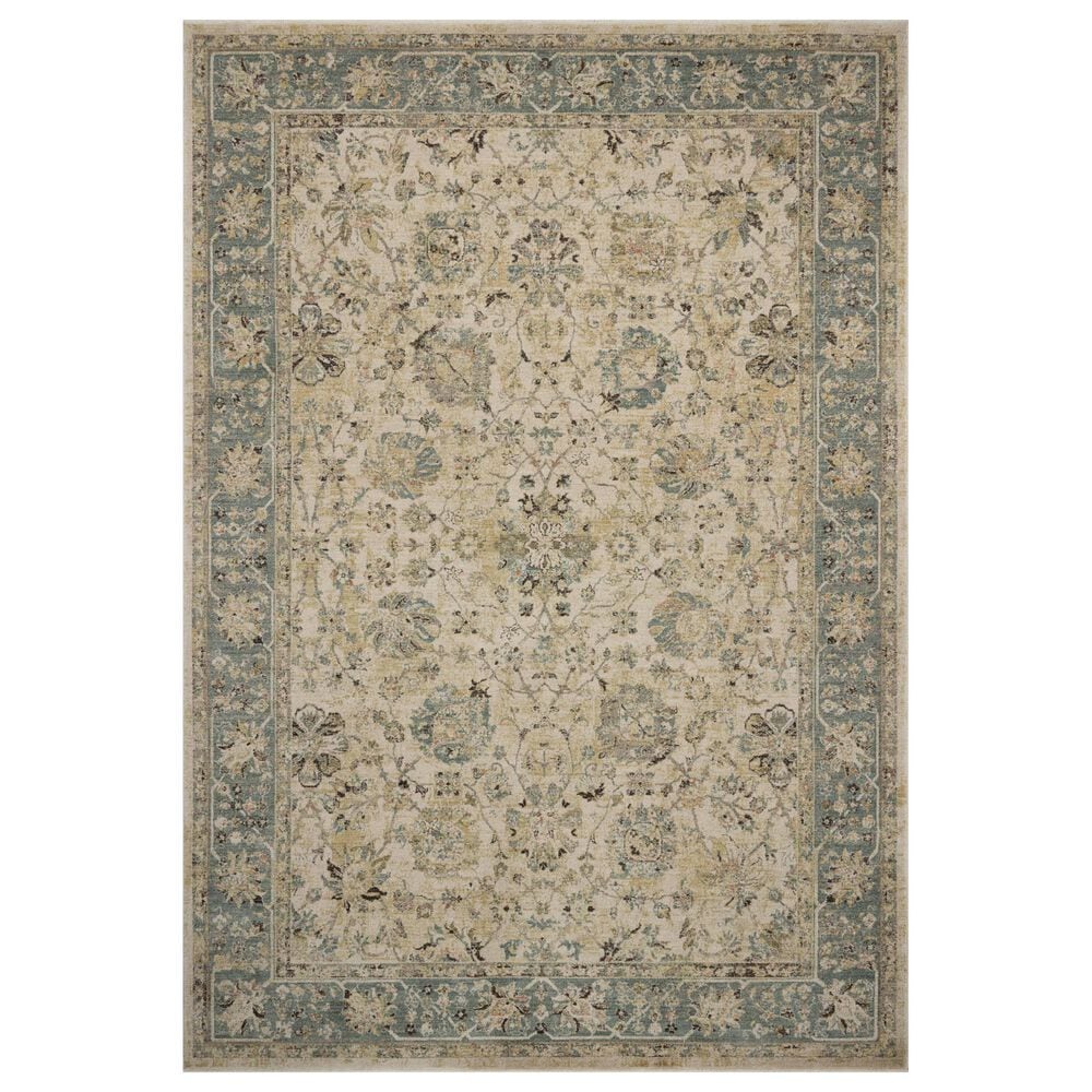 Loloi Briar Antique Ivory and Blue 6"7" x 9"2" Area Rug, , large