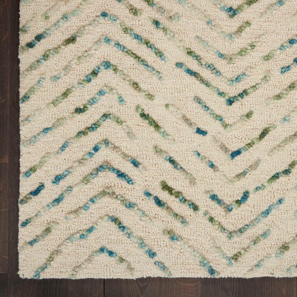 Nourison Colorado 2&#39;3&quot; x 7&#39;6&quot; Ivory and Green Runner, , large