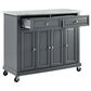 Crosley Furniture Avery Kitchen Cart in Grey, , large