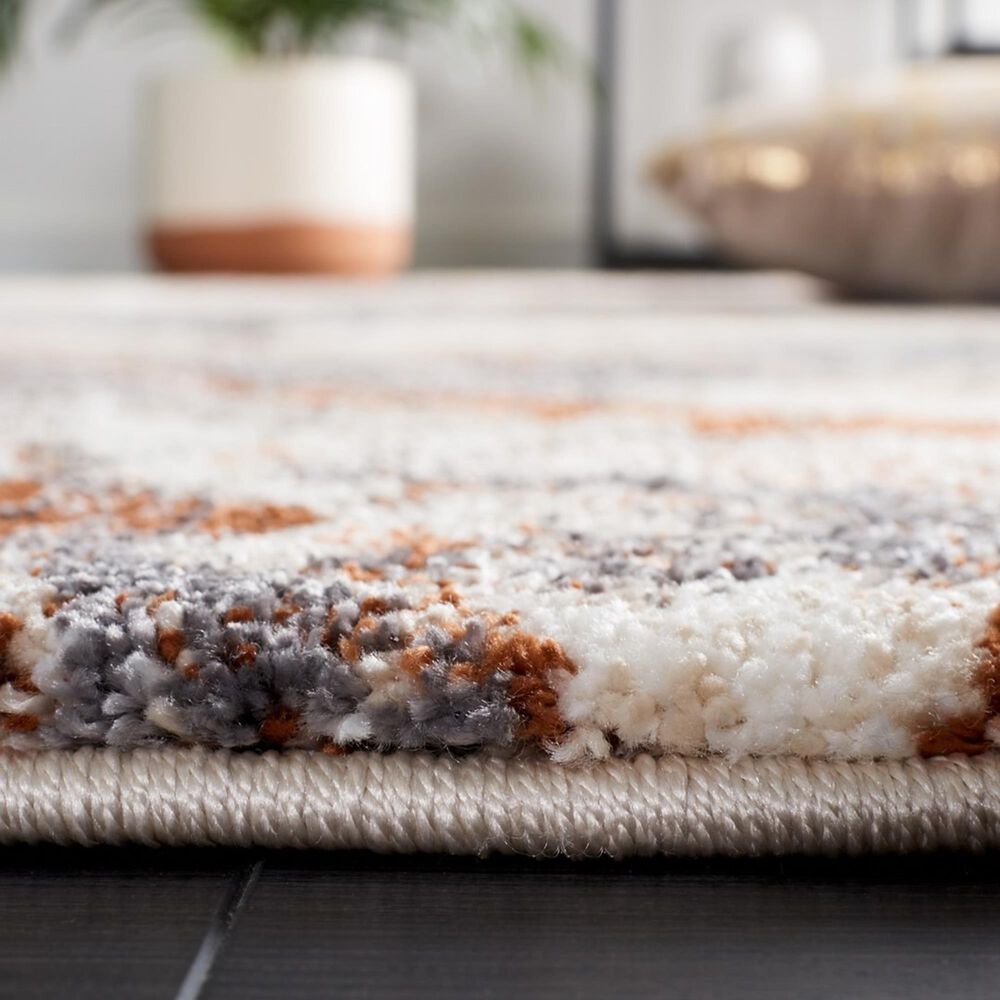 Safavieh Cyrus Shag CYR140F CYRUS SHAG 3&#39; x 5&#39; Grey and Rust Area Rug, , large