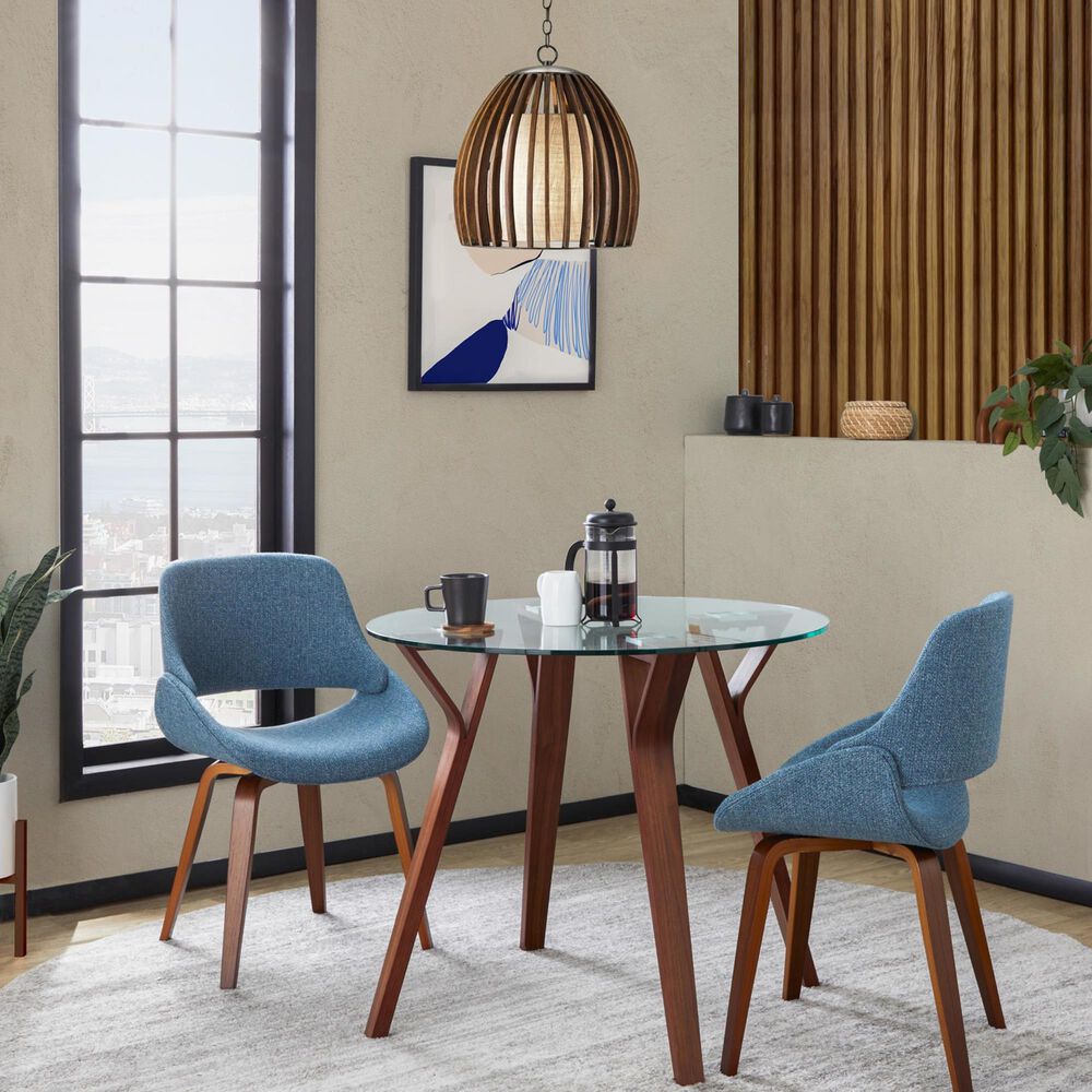 Lumisource Folia Dining Table in Walnut and Clear - Table Only, , large