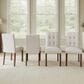 Hearth and Haven Side Chair with Beige Cushion in Wanut (Set of 4), , large