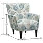 Emerald Home Furnishings Flower Power Accent Chair in Cascade Teal, , large