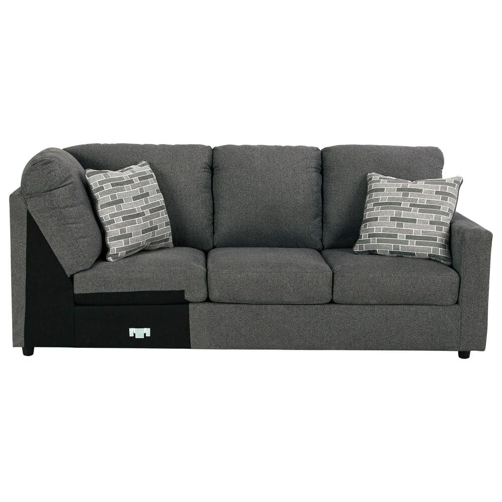 Ashley Edenfield 3-Piece Left Facing Sectional with Chaise in Charcoal, , large