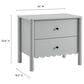 Modway Emmeline Scalloped 2 Drawer Nightstand in Light Gray, , large