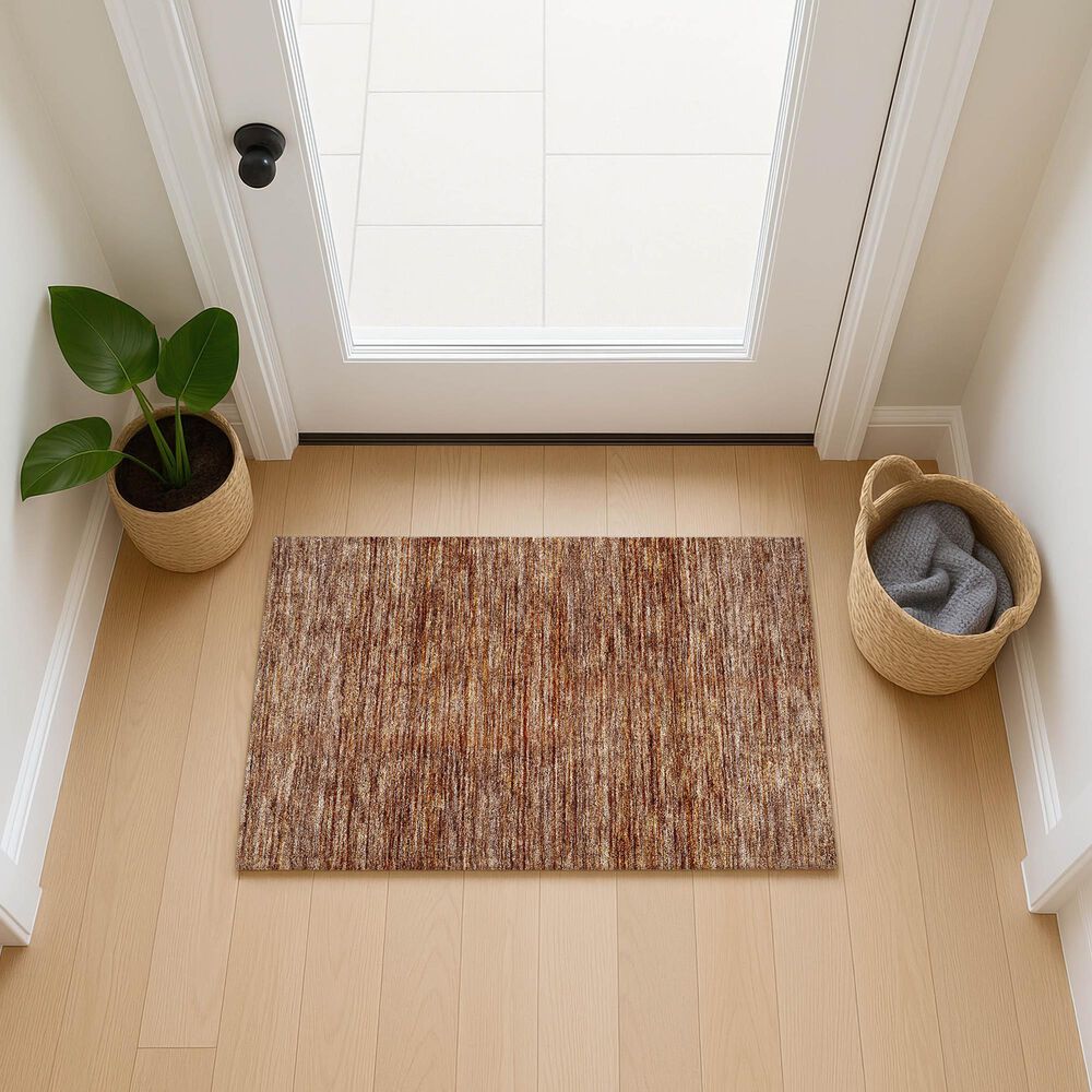 Dalyn Rug Company Soft Essentials Solid Copper 2'6" x 3'10" Indoor/Outdoor Area Rug, , large