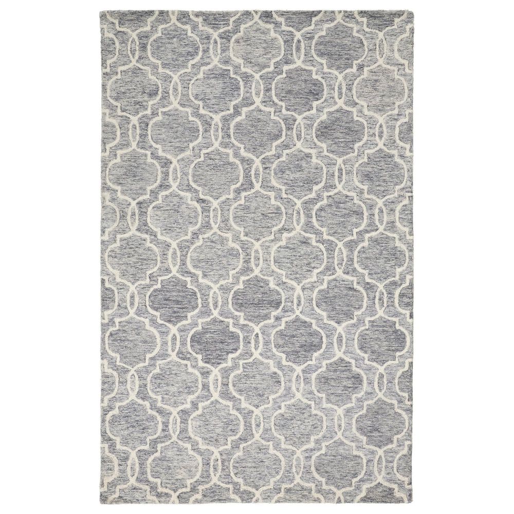 Feizy Belfort Geometric 2" x 3" Gray and Ivory Area Rug, , large