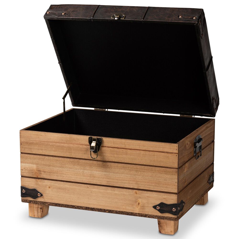 Baxton Studio Edmund Storage Ottoman in Dark Brown, , large