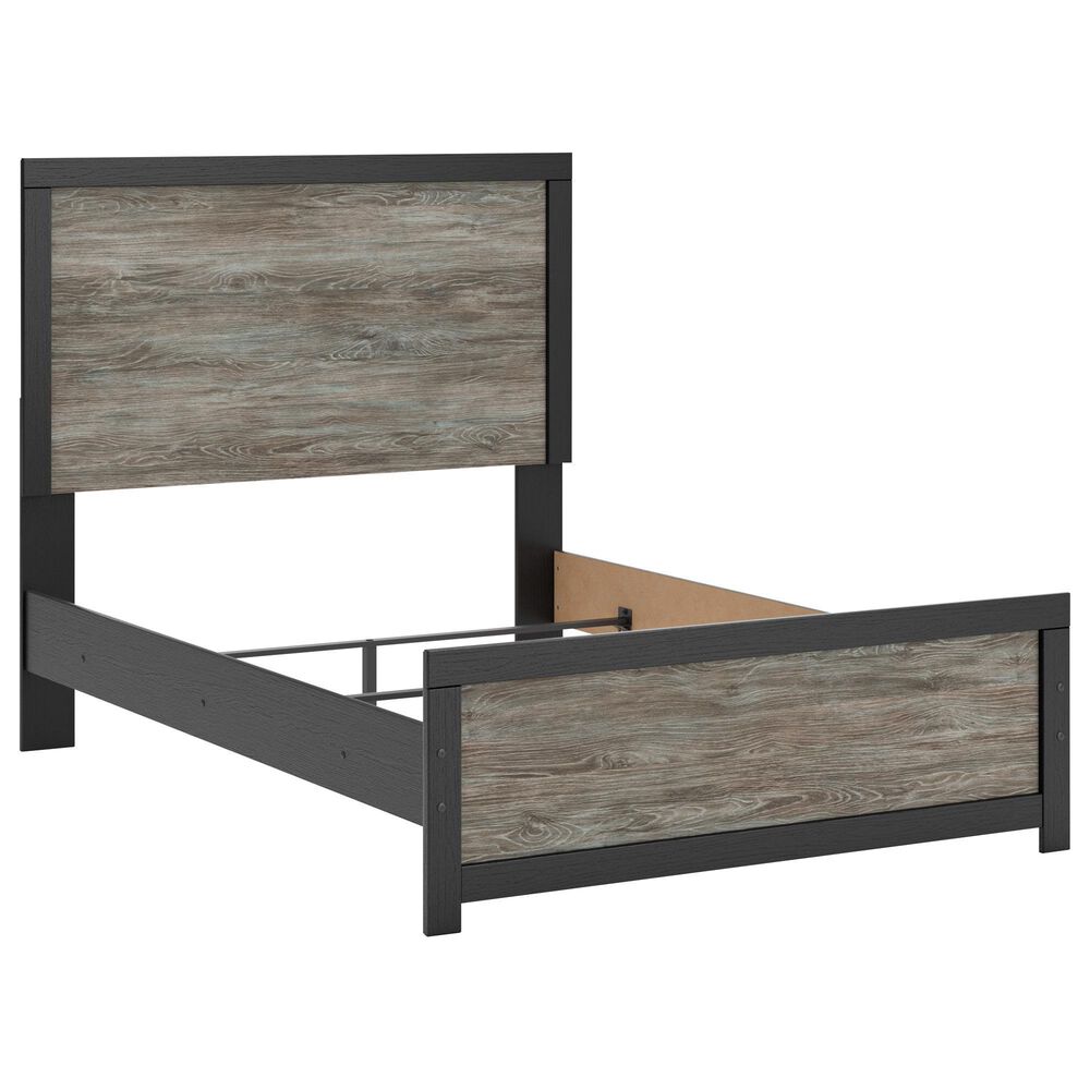 Ashley Broachmyn Full Panel Bed in Black and Gray, , large