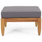 Hearth and Haven Aston 2-Piece Patio Chat Set with Gray Cushion in Teak, , large