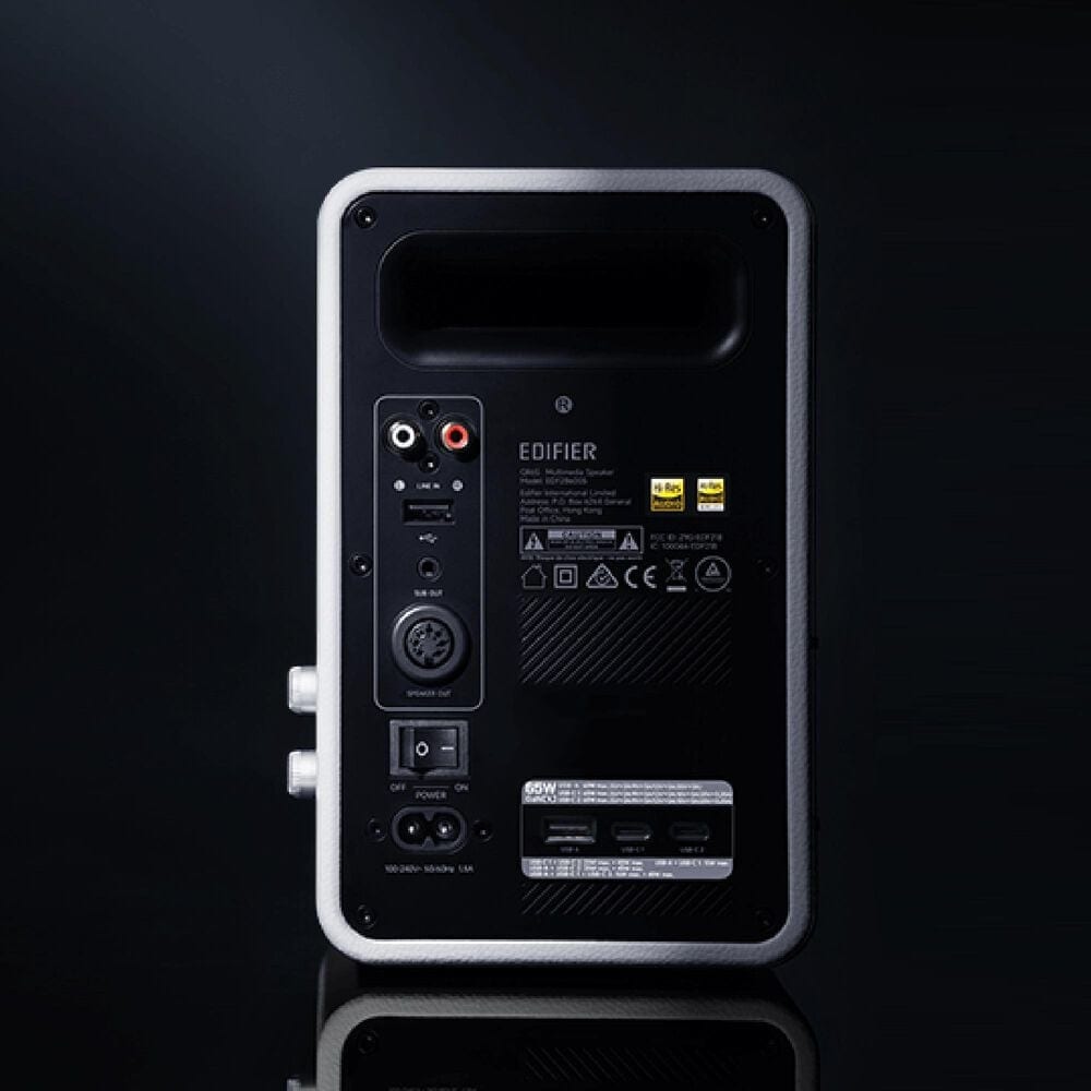 Edifier QR65 2.0 Hi-Res Audio Wireless Active Monitor Speakers Pair in White, , large