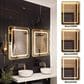 HOMLUX 20" x 30" Bathroom Medicine Cabinet with Mirror in Gold, , large