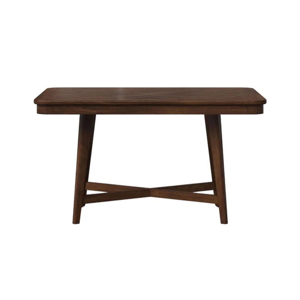 Bernards Furniture Dorval 6-Piece Rectangular Dining Set in Walnut, , large