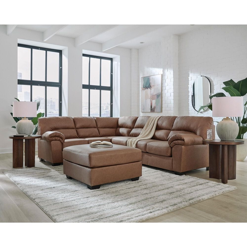 Ashley WillowBend 3-Piece Sectional with LAF Sofa in Caramel, , large