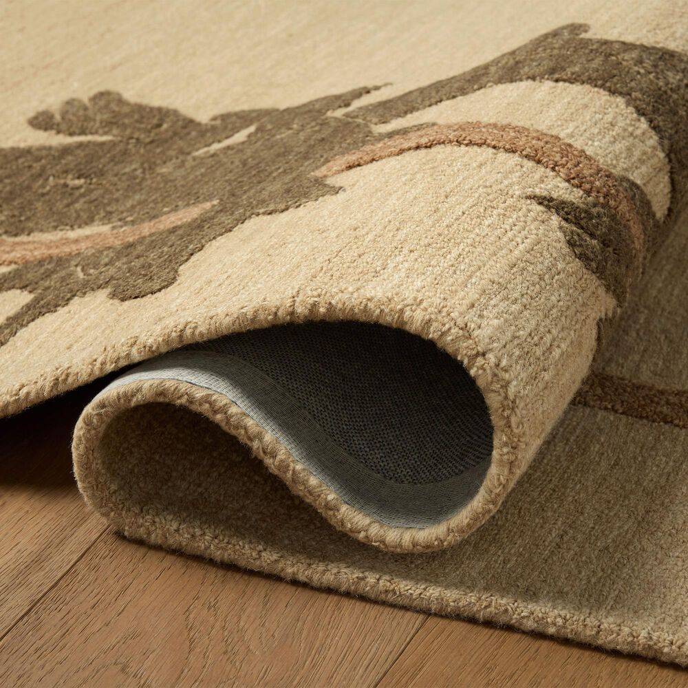 Loloi Romi Natural and Olive 3'6" x 5'6" Area Rug, , large