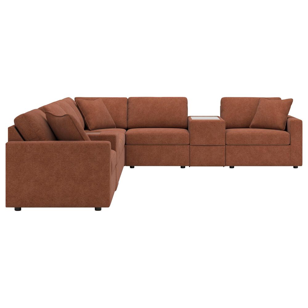 Ashley Modmax 8-Piece Sectional with Storage Consoles in Spice, , large