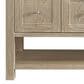 James Martin Vanities Breckenridge 60" Single Bathroom Vanity in Whitewashed Oak with 3 cm Carrara White Marble Top and Rectangular Sink, , large