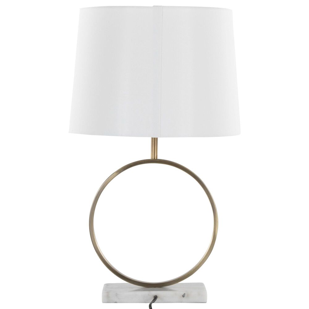Grandview Gallery Moon Table Lamp in Gold and White, , large