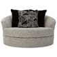 Ashley Megginson Oversized Round Swivel Chair in Storm, , large