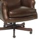 Hooker Furniture 33" Leather Desk Chair in Medium Brown, , large
