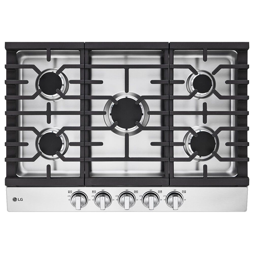 LG 30" Gas Cooktop with Ultraheat 20K BTU Burner In Stainless Steel, , large
