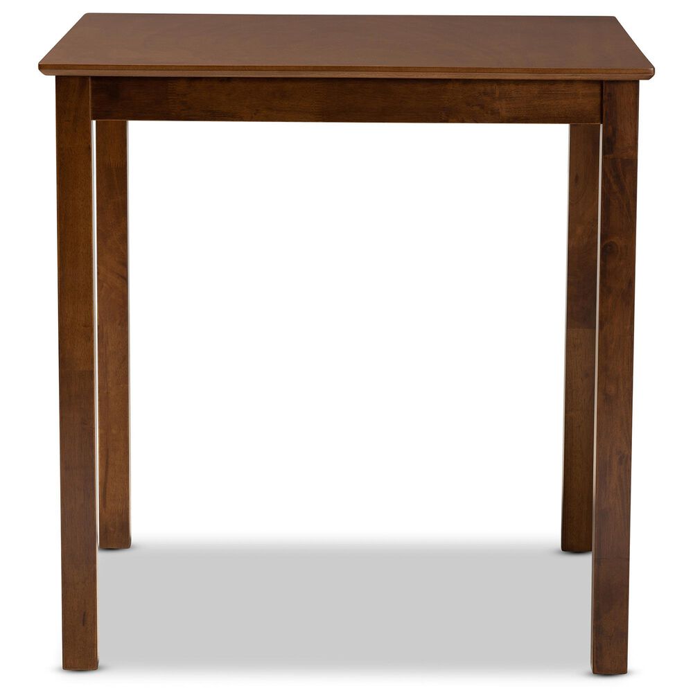 Baxton Studio Lenoir Counter Height Pub Table in Walnut Brown, , large