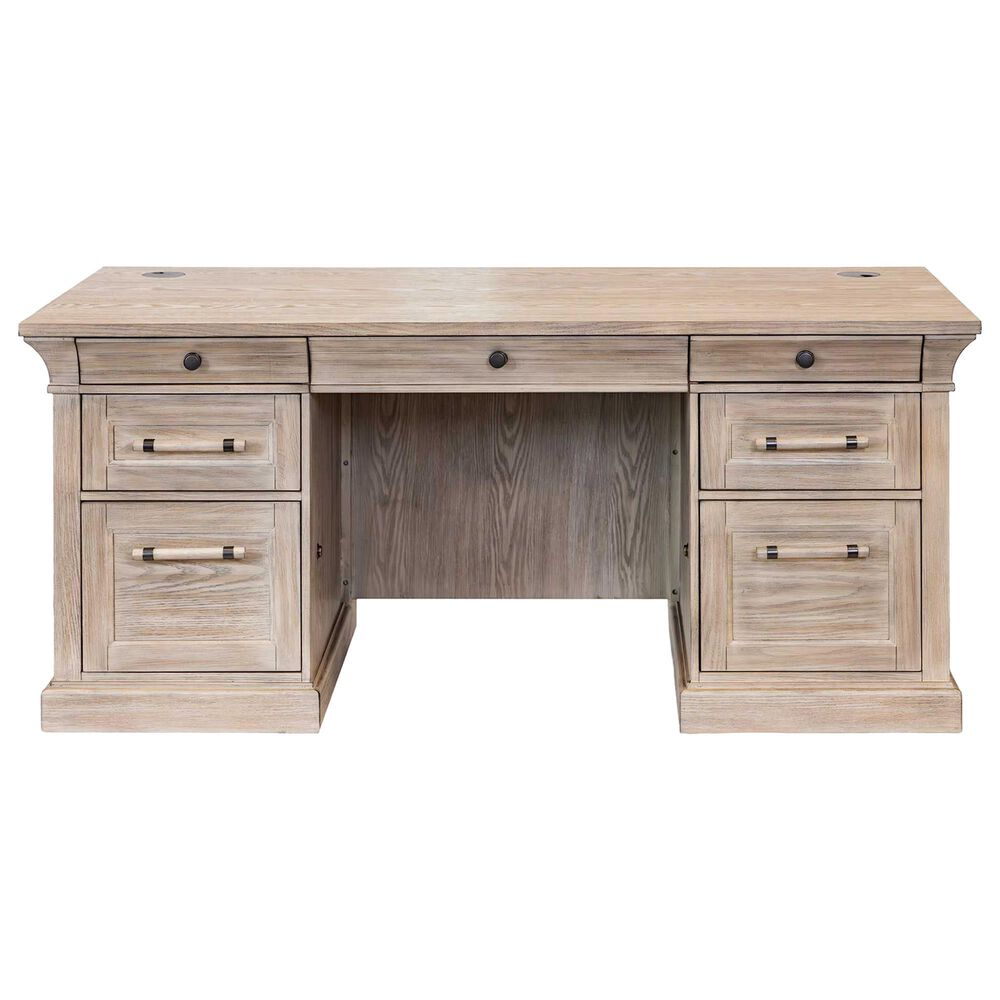 Wycliff Bay Willow Lane Double Pedestal Executive Desk in Natural, , large