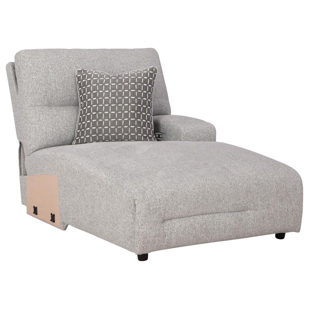 Ashley Acklen Place 3-Piece Power Right Facing Reclining Sectional with Chaise in Pewter, , large