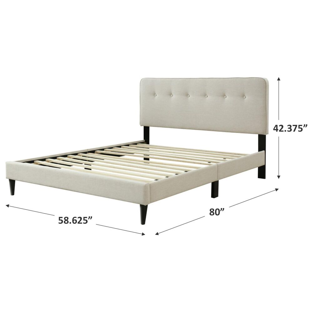 Bernards Furniture Amelia Full Platform Bed in Beige, , large