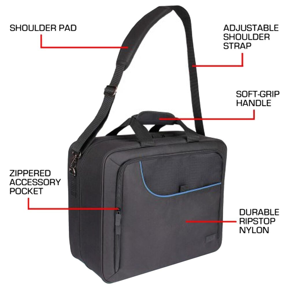 USA Gear S Series Console Carrying Case for PlayStation 5 in Black and Blue, , large