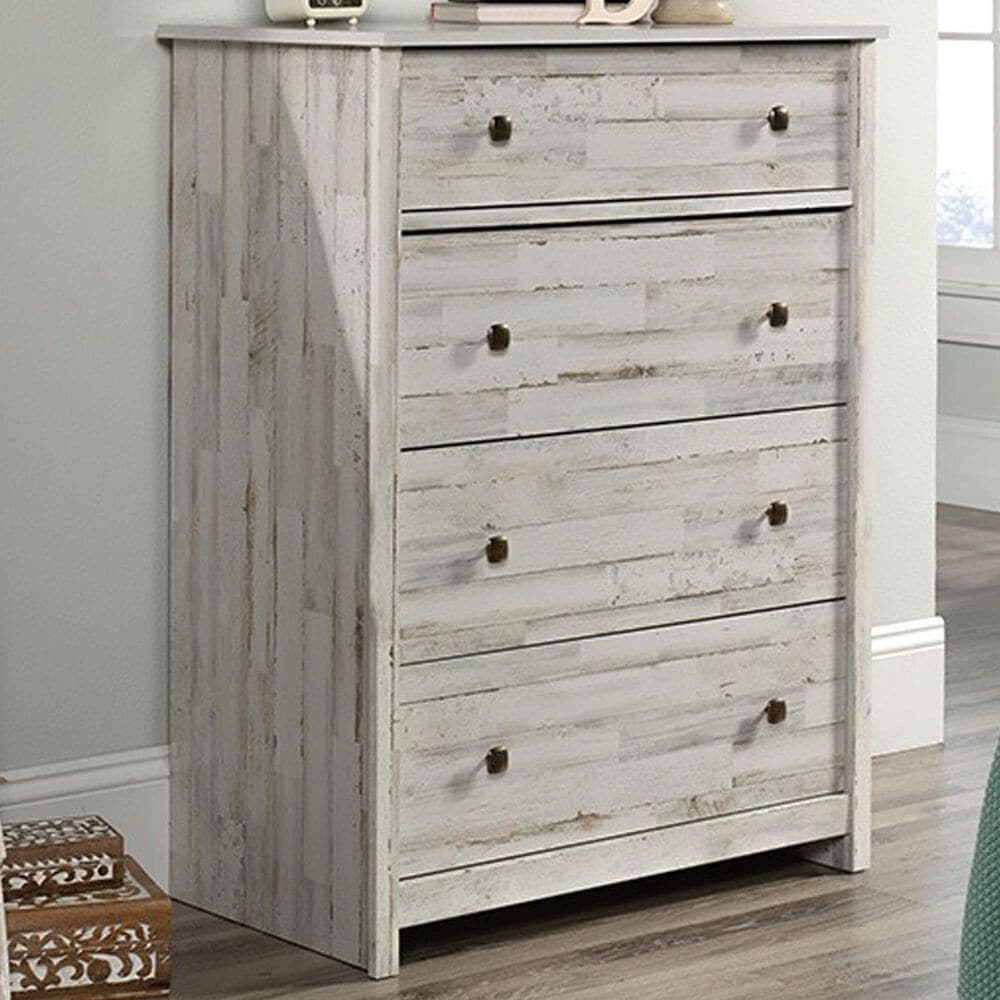 Sauder River Ranch 4-Drawer Chest in White Plank, , large