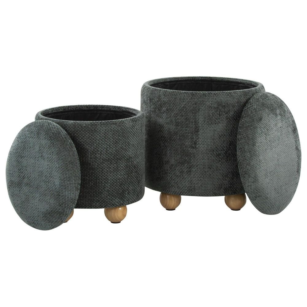 Lumisource Bacci 2-Piece Ottoman Set in Green, , large