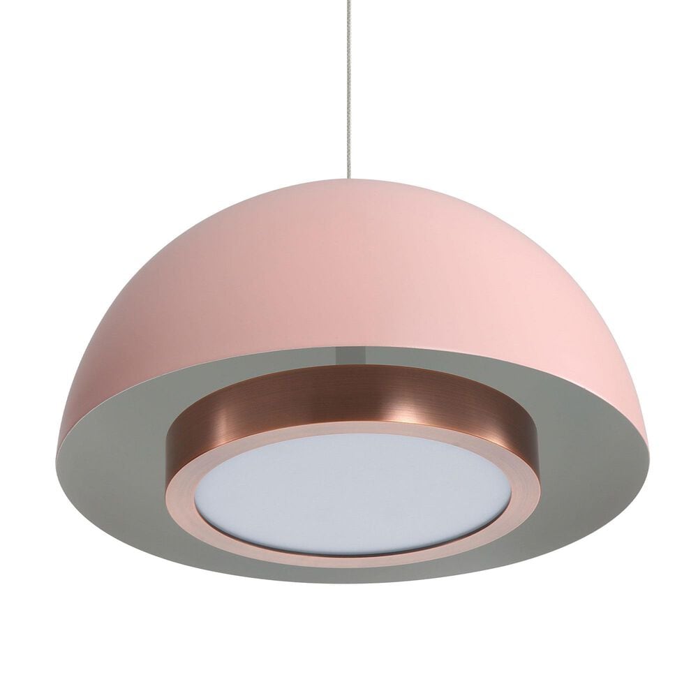 Golden Lighting Solsken 12" 1-Light Pendant in Dusty Rose, , large