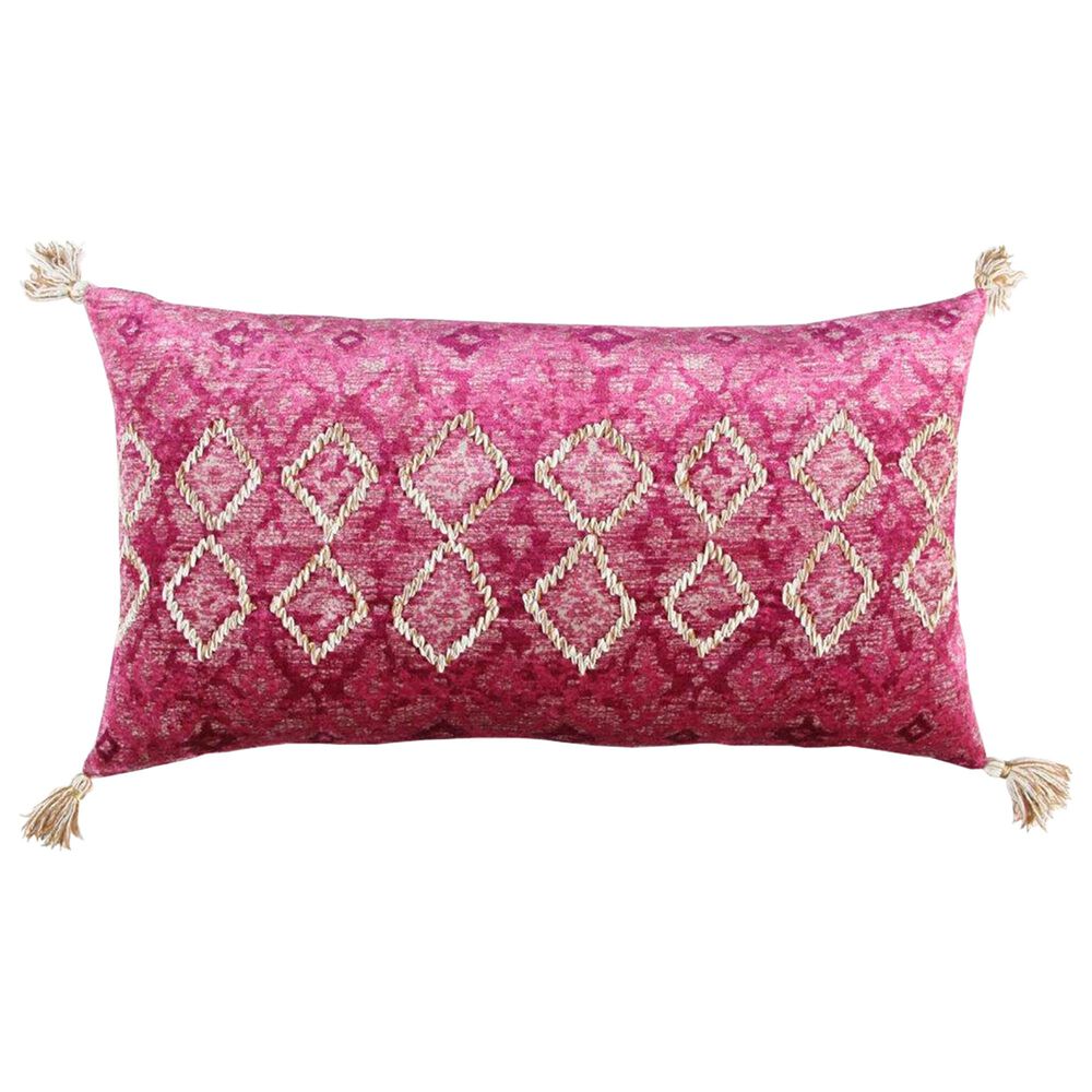 Rizzy Home Geometric 14" x 26" Pillow in Velvet Pink, , large